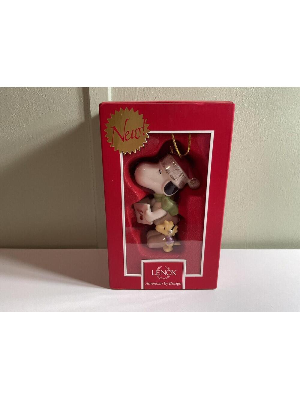 Lenox Christmas Caroling With Snoopy Ornament NEW